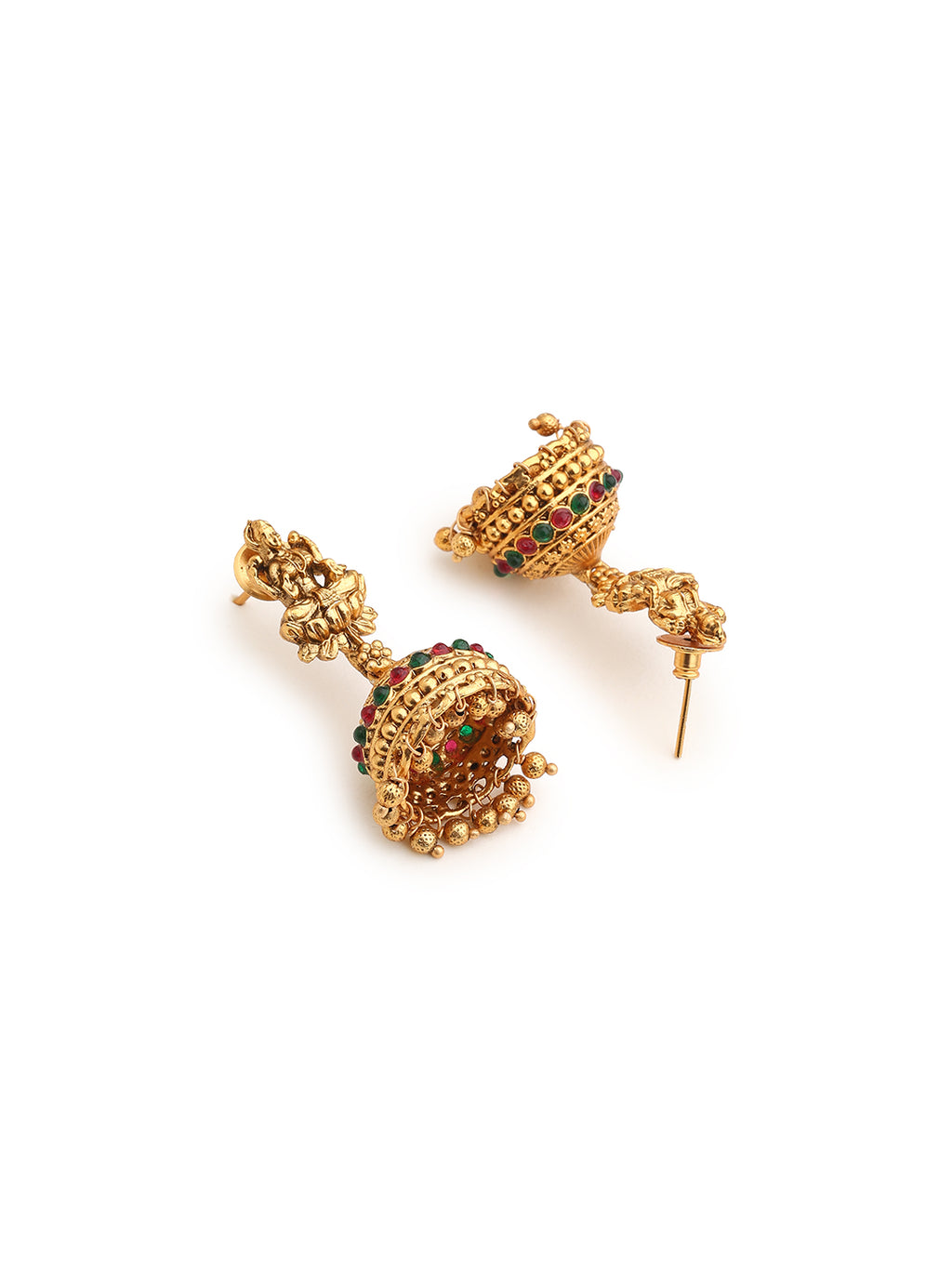 Runjhun laxmi gold plated copper necklace set