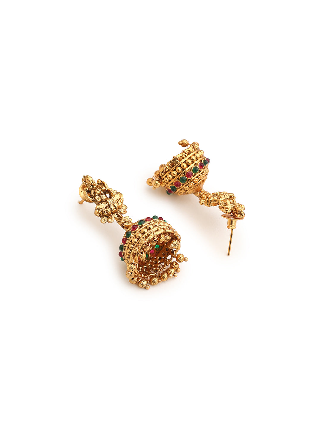 Runjhun laxmi gold plated copper necklace set