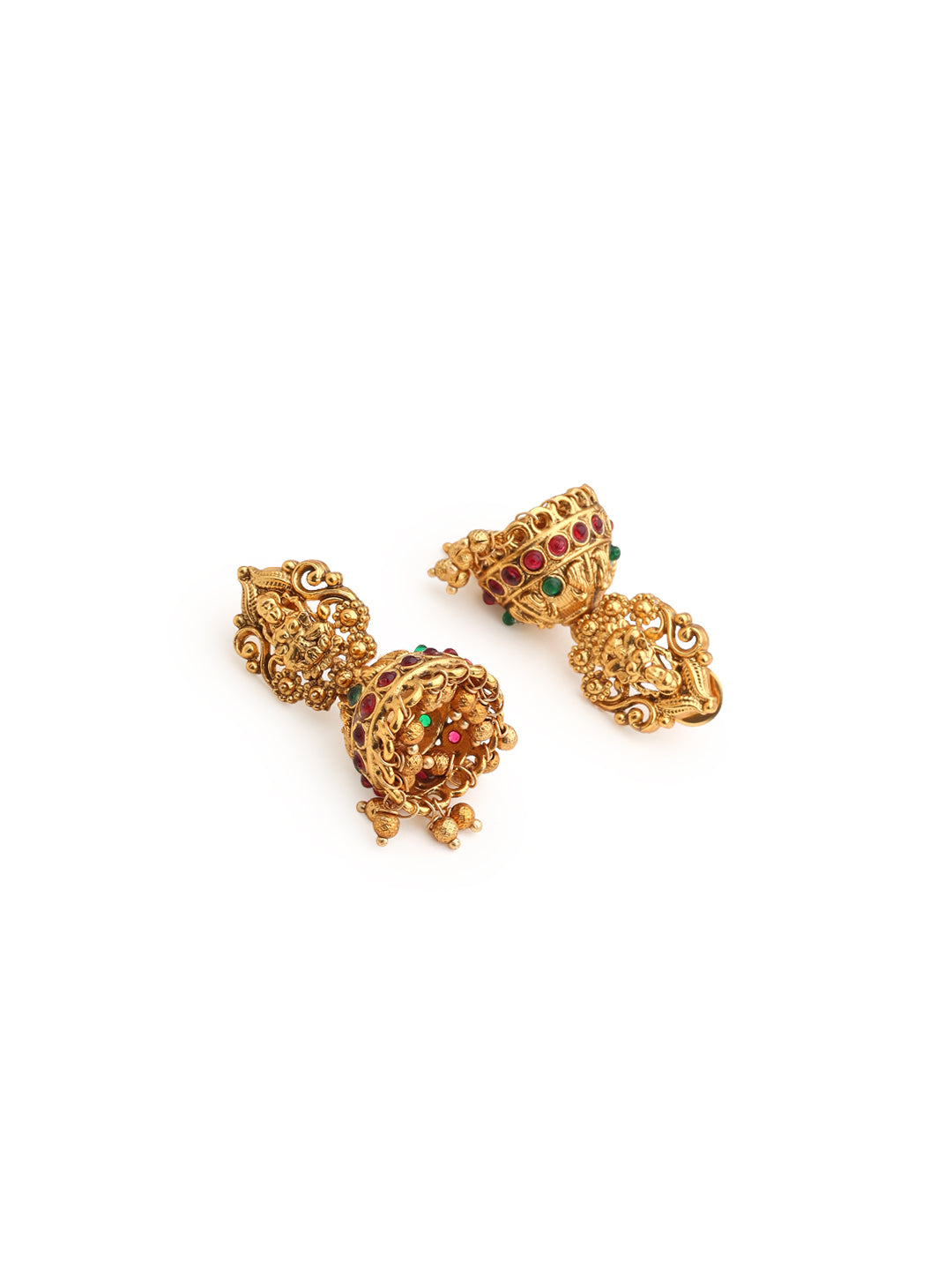 Runjhun long laxmi temple necklace set