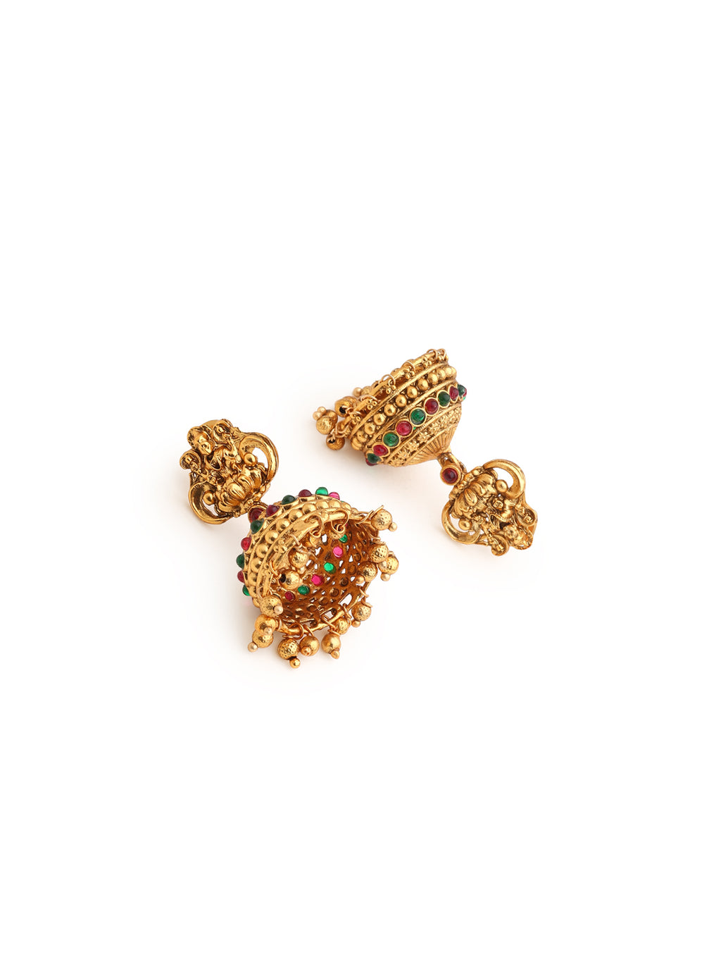 Runjhun long laxmi temple design necklace set