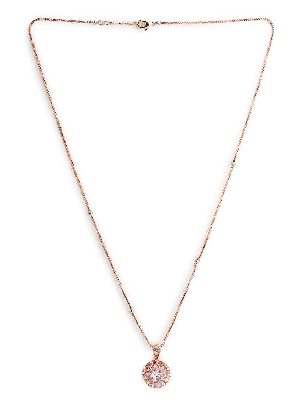 Runjhun designer rotating pendant necklace with gold chain