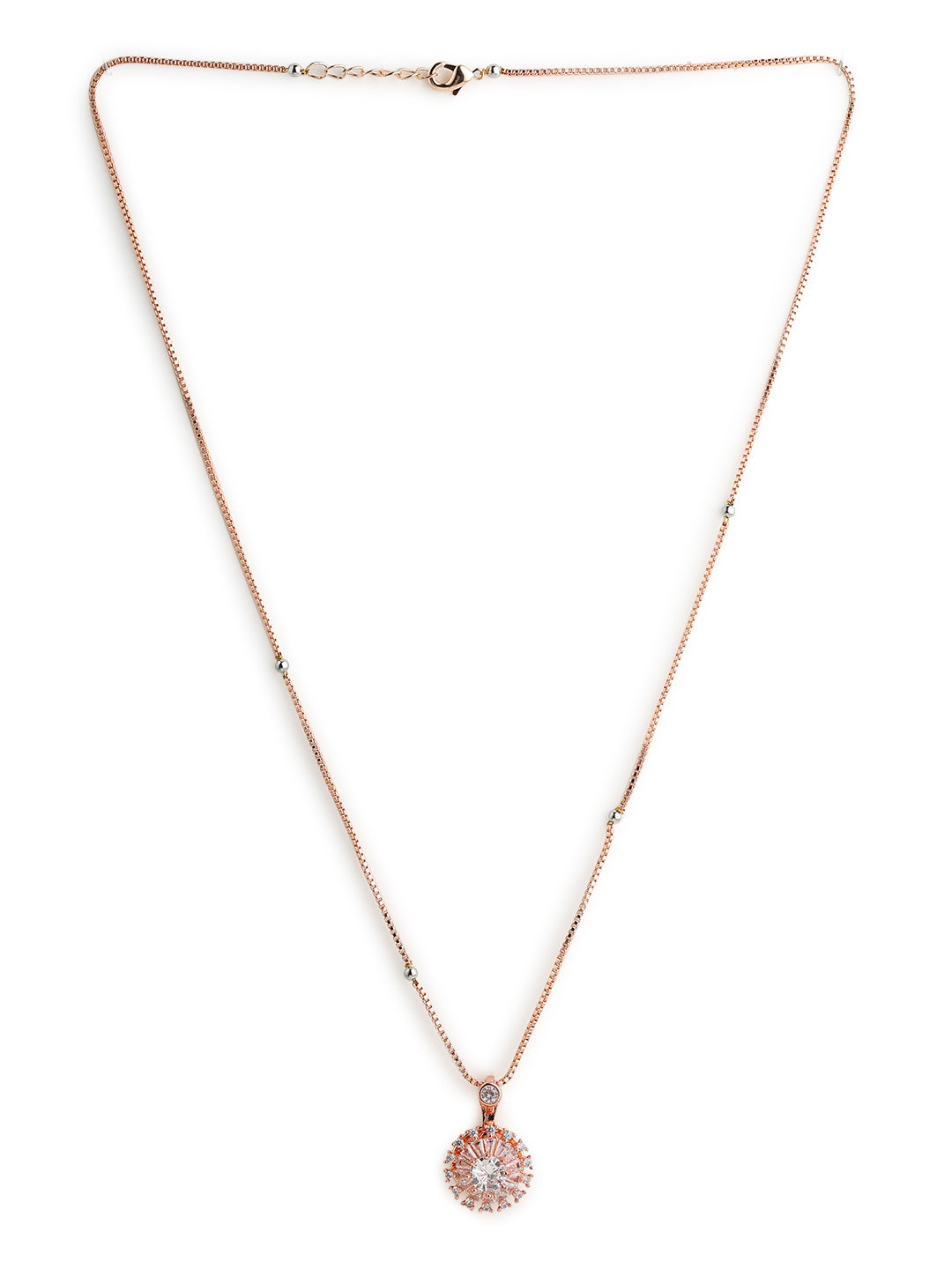 Runjhun designer rotating pendant necklace with gold chain