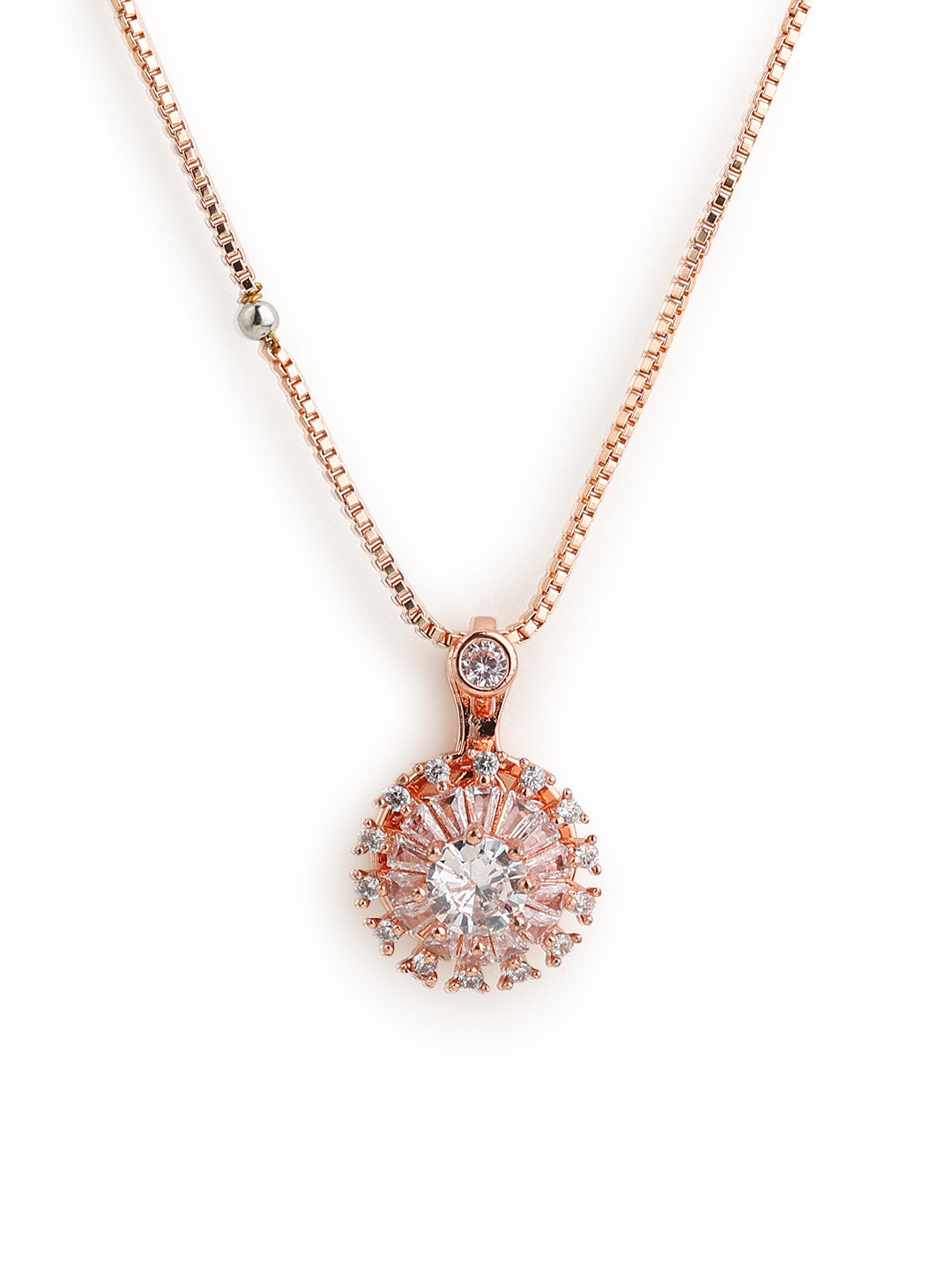 Runjhun designer rotating pendant necklace with gold chain