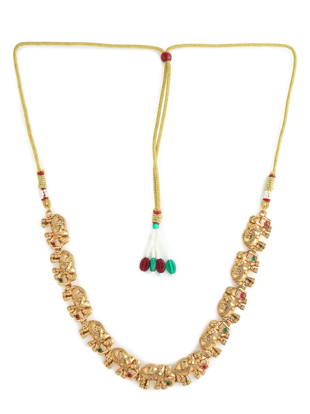Runjhun elegant elephant design necklace set