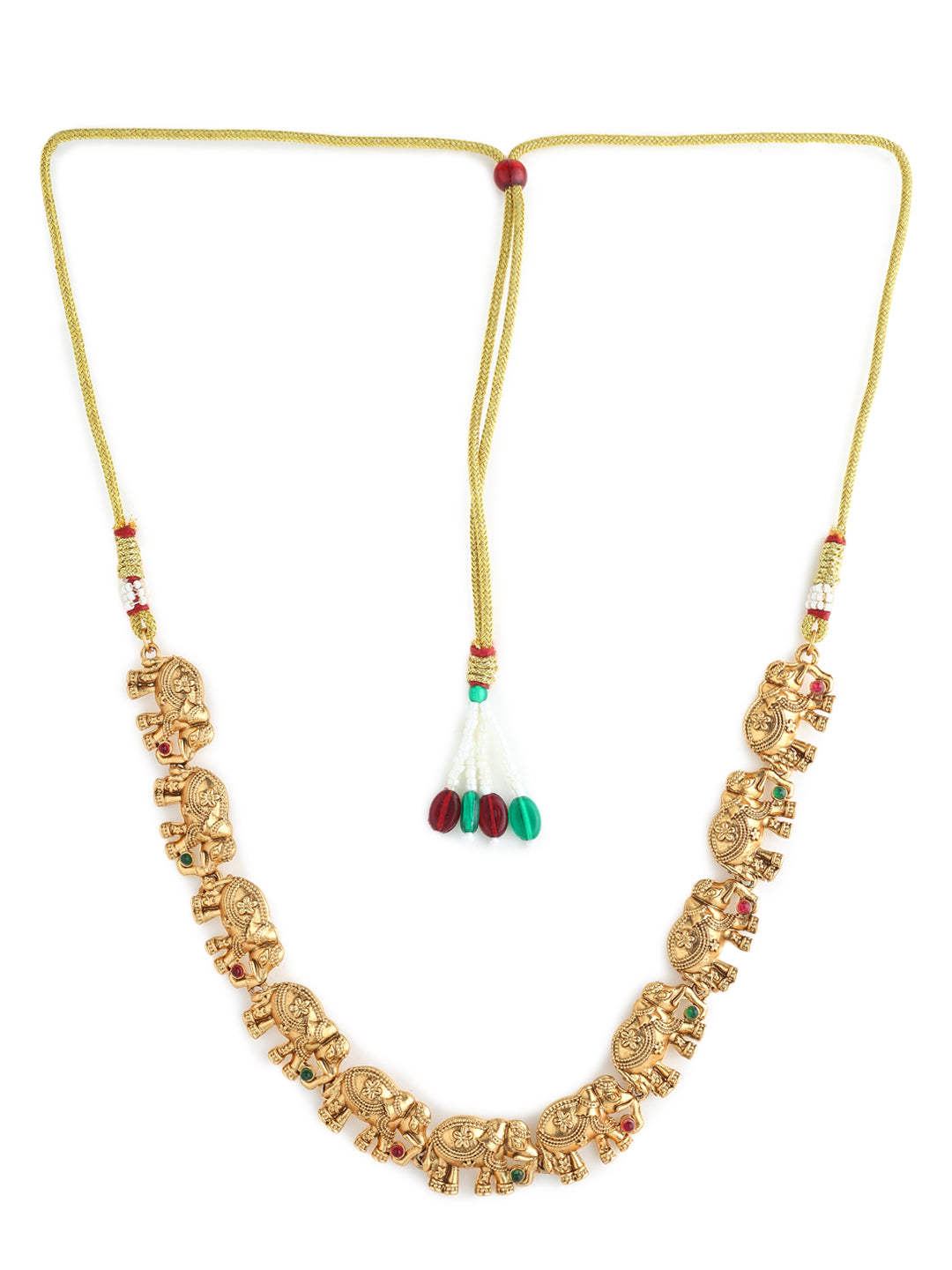 Runjhun elegant elephant design necklace set