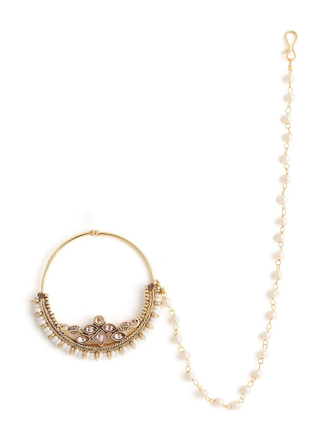 Runjhun bridal big gold nose ring