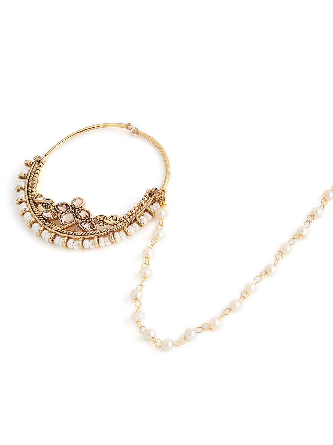 Runjhun bridal big gold nose ring