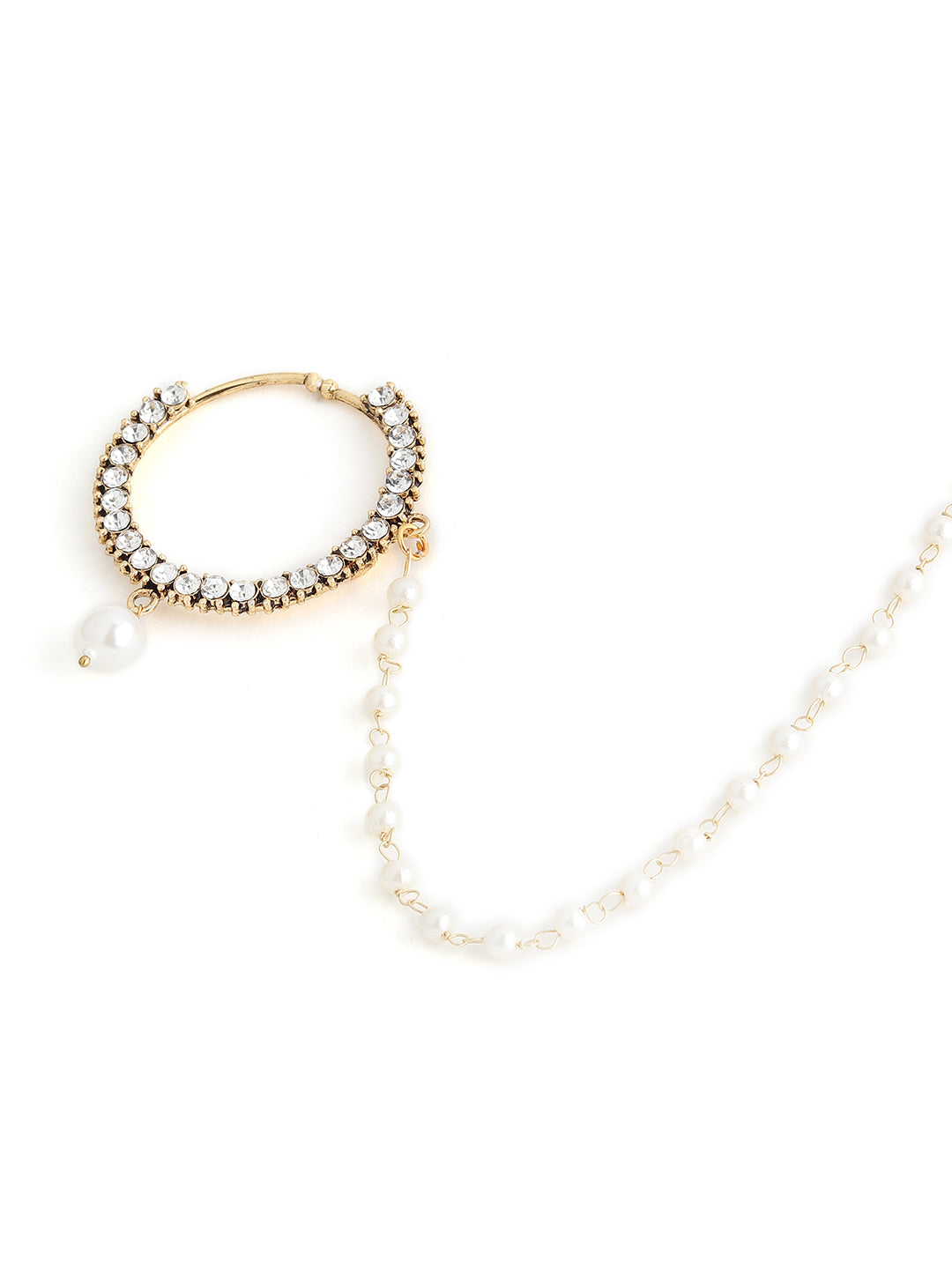Runjhun elegant stone nose ring