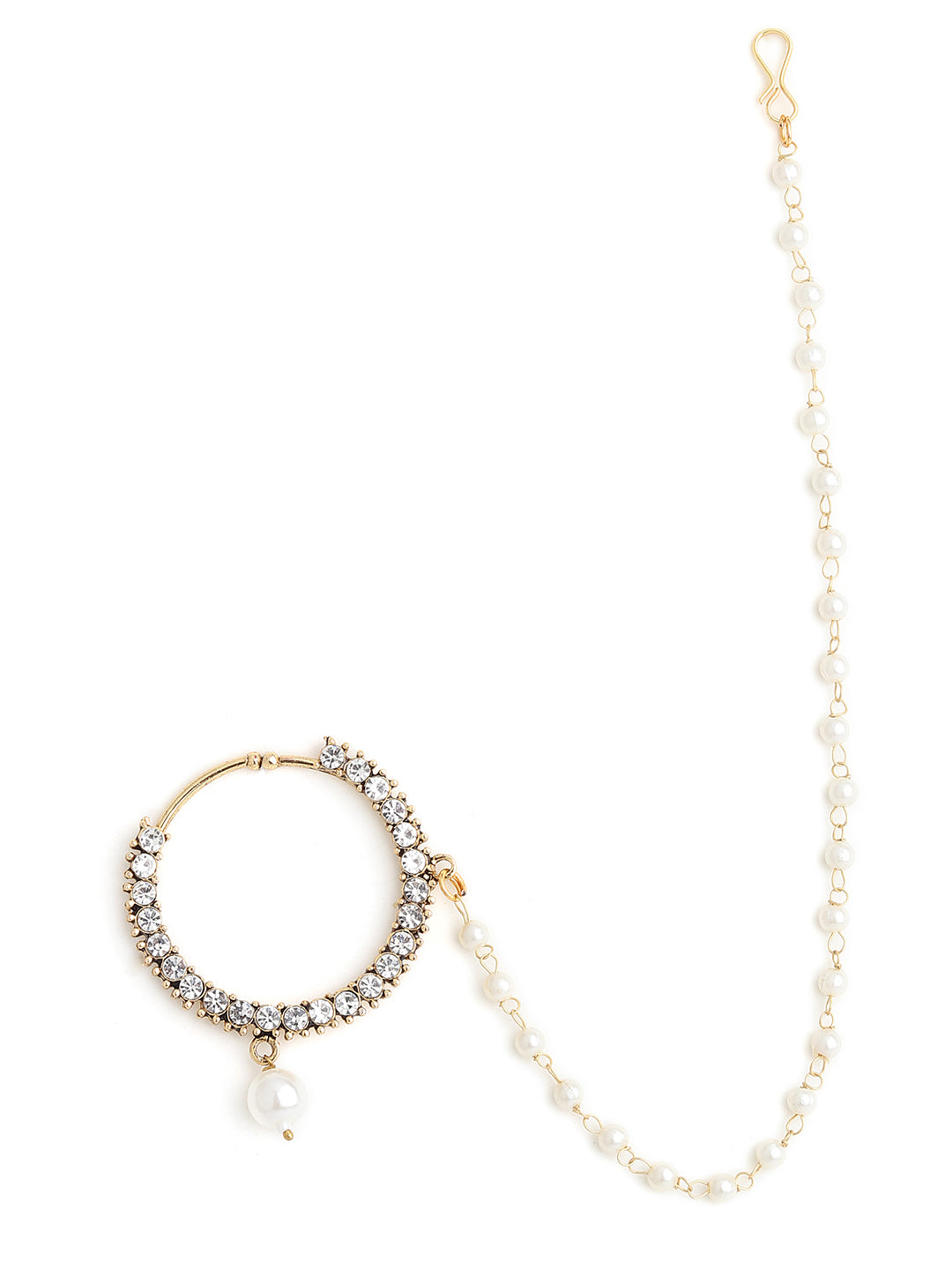 Runjhun elegant stone nose ring