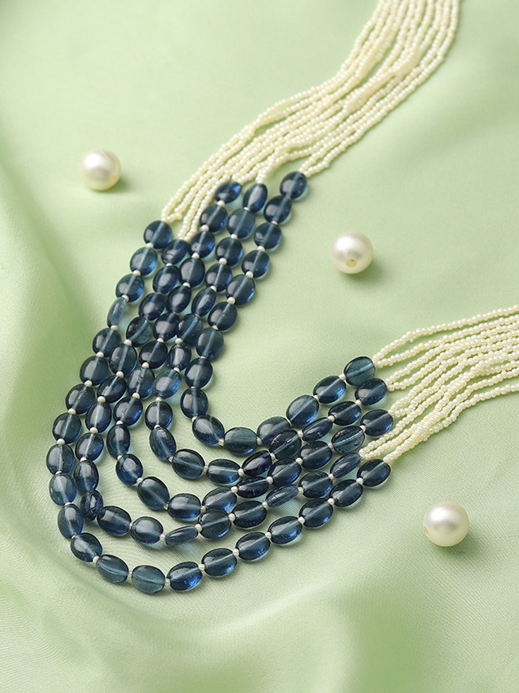 Runjhun multilayer light weight celebrity beads necklace
