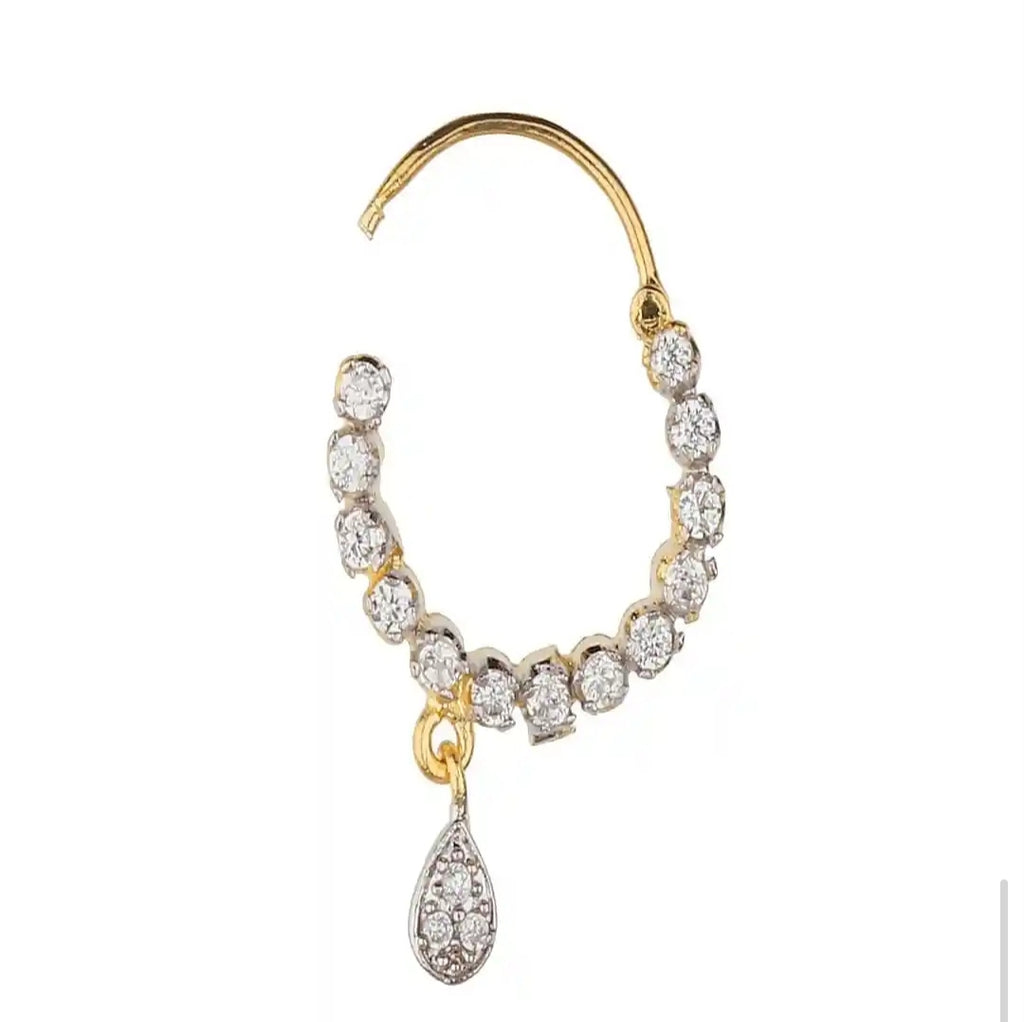 Designer american diamond nose ring