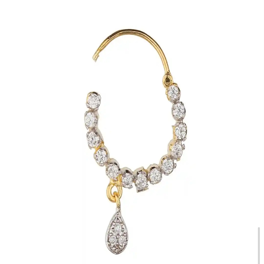 Designer american diamond nose ring