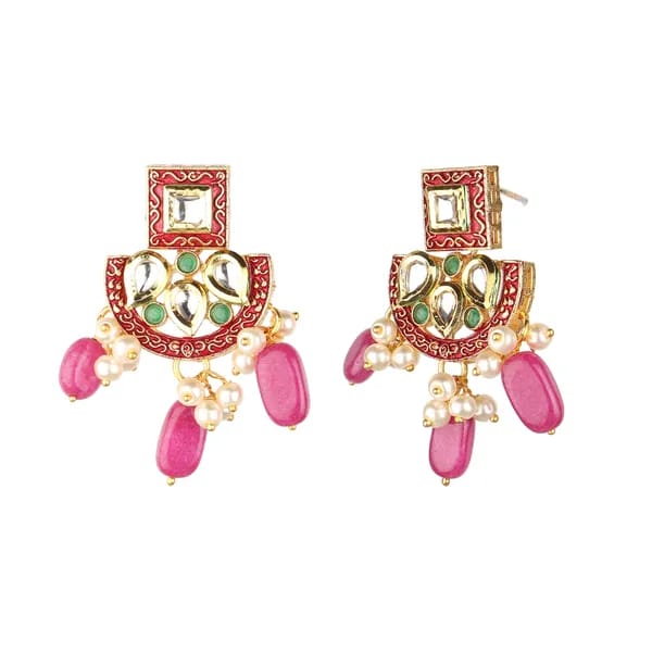 Runjhun kundan and pearls necklace set