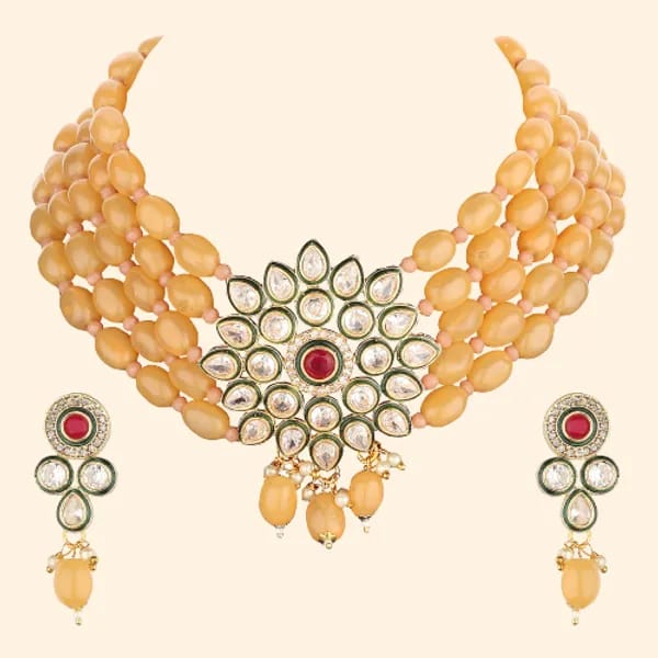 Runjhun elegant kundan choker set