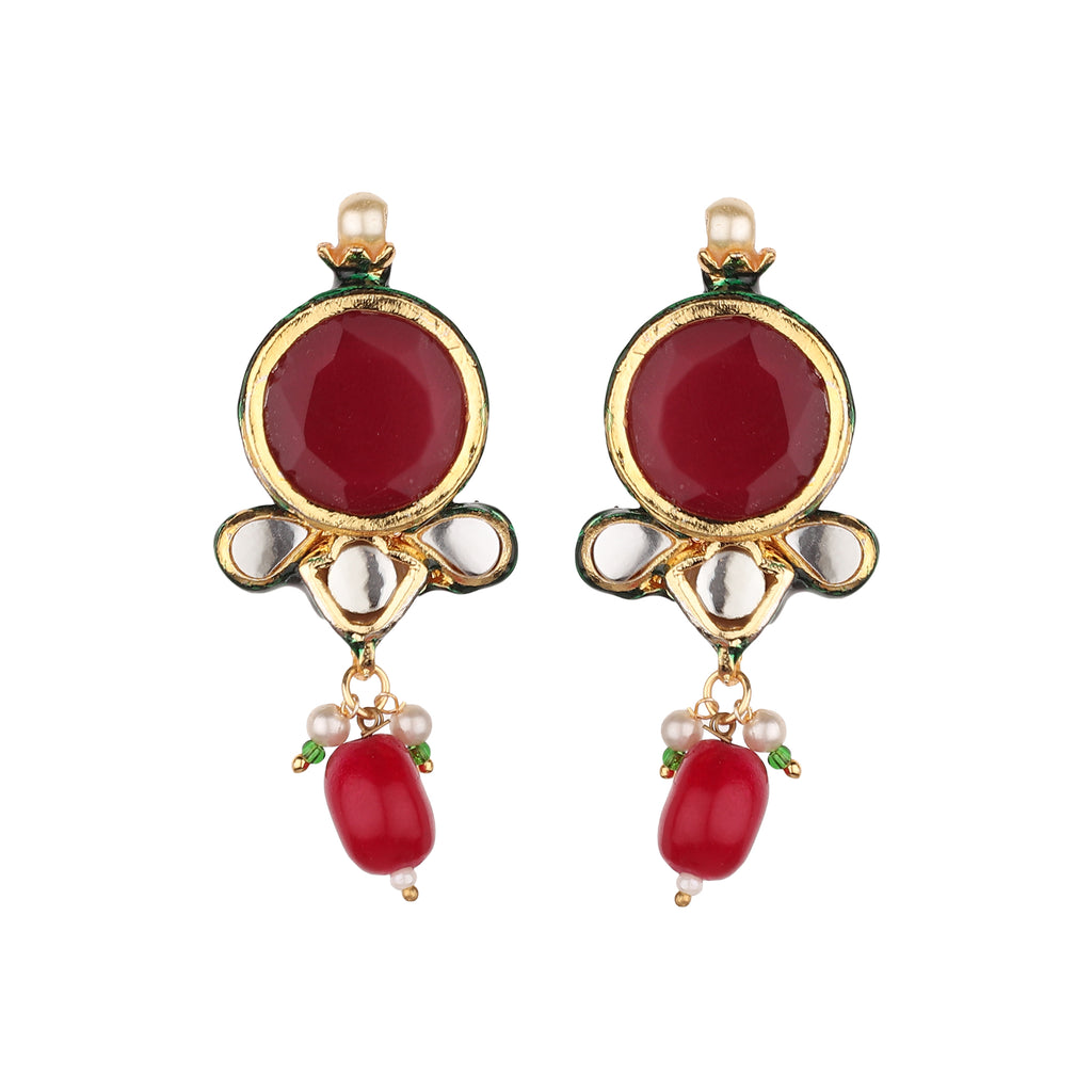 Runjhun jadau jaipuri kundan necklace set