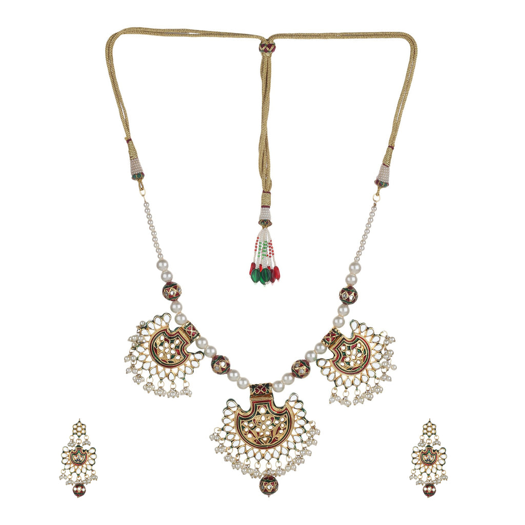 Runjhun kundan necklace set