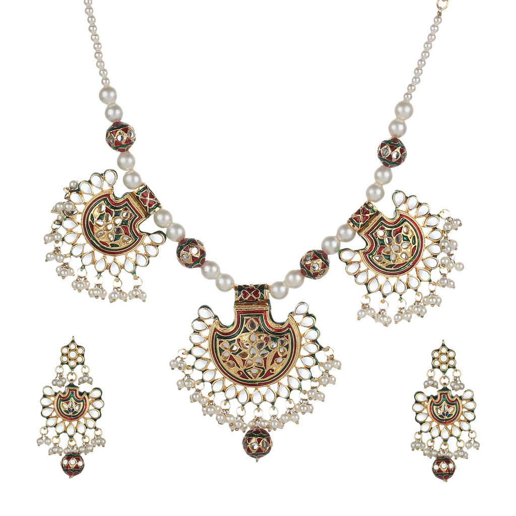 Runjhun kundan necklace set