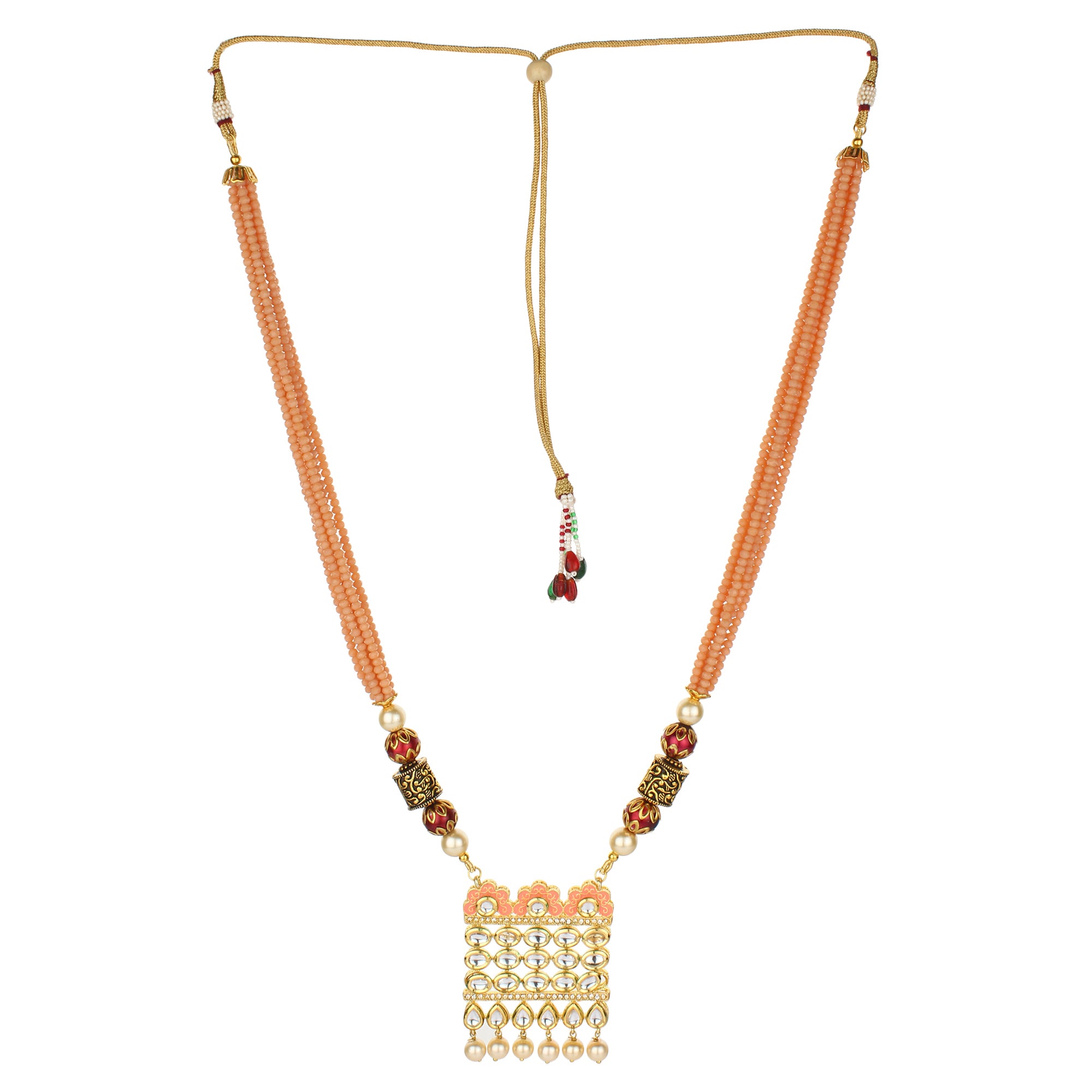 Runjhun jaipuri kundan necklace set