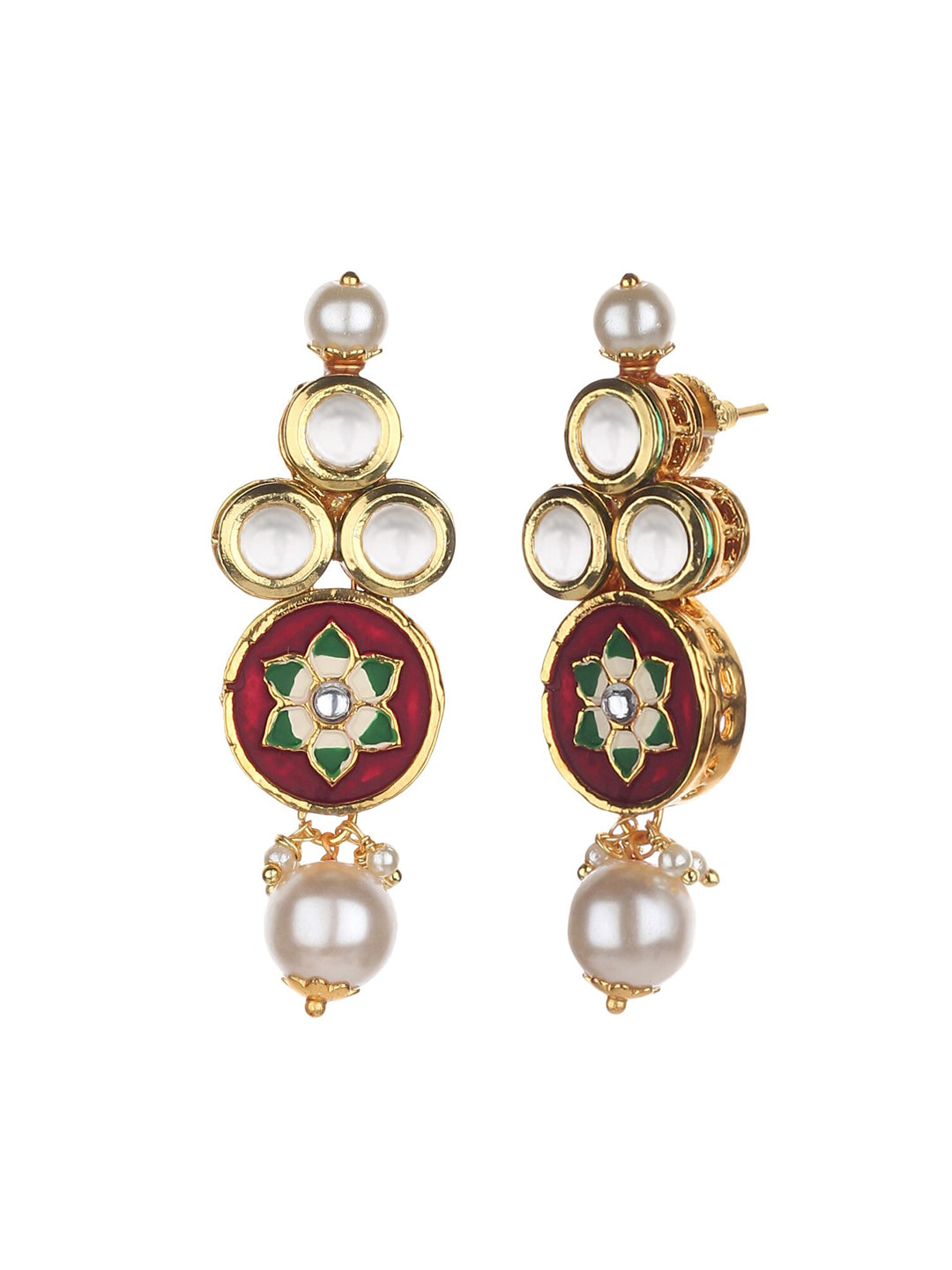 Runjhun meenakari kundan necklace set