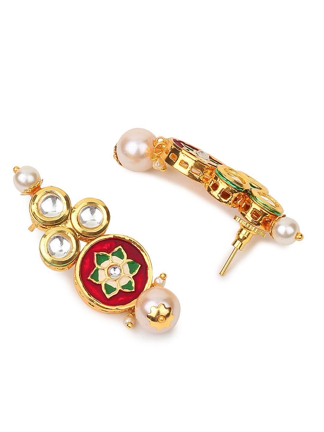 Runjhun meenakari kundan necklace set