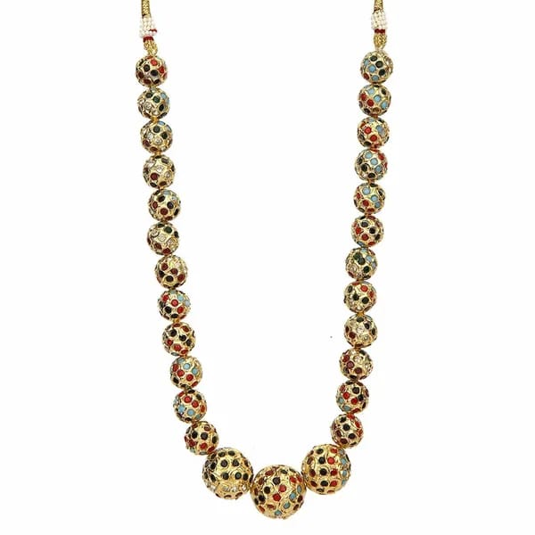 Runjhun multicolor jaipuri mala necklace